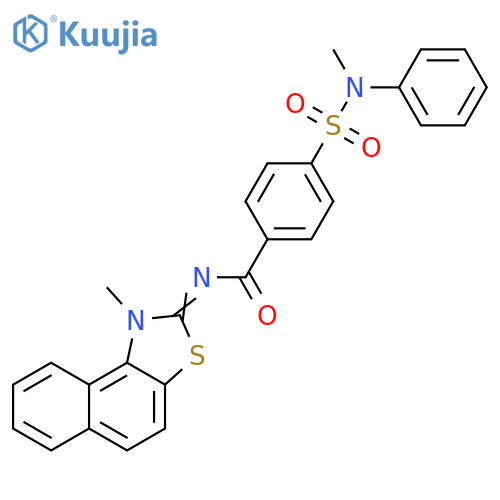4-[methyl(phenyl)sulfamoyl]-N-[(2E)-1-methyl-1H,2H-naphtho[1,2-d][1,3]thiazol-2-ylidene]benzamide structure