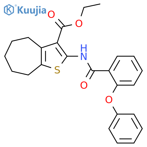 ethyl 2-(2-phenoxybenzamido)-4H,5H,6H,7H,8H-cycloheptabthiophene-3-carboxylate structure