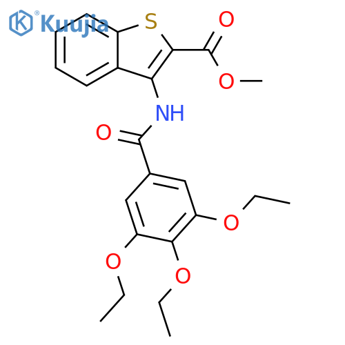 methyl 3-(3,4,5-triethoxybenzamido)-1-benzothiophene-2-carboxylate structure