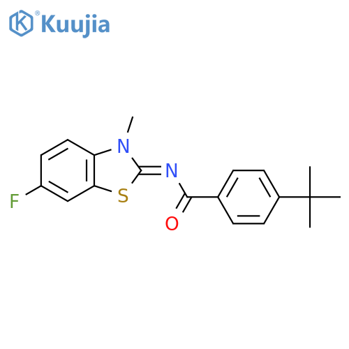 4-tert-butyl-N-(2Z)-6-fluoro-3-methyl-2,3-dihydro-1,3-benzothiazol-2-ylidenebenzamide structure