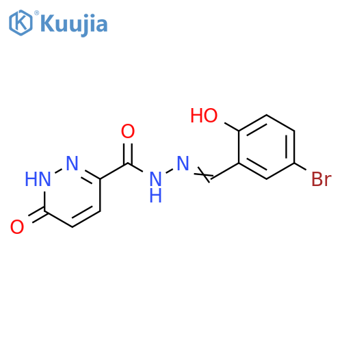N'-(1E)-(5-bromo-2-hydroxyphenyl)methylidene-6-oxo-1,6-dihydropyridazine-3-carbohydrazide structure