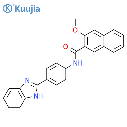 N-4-(1H-1,3-benzodiazol-2-yl)phenyl-3-methoxynaphthalene-2-carboxamide structure