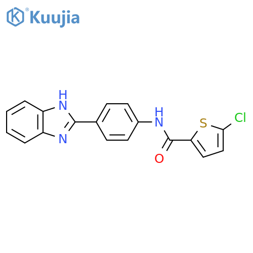N-4-(1H-1,3-benzodiazol-2-yl)phenyl-5-chlorothiophene-2-carboxamide structure
