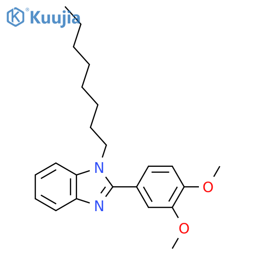 2-(3,4-dimethoxyphenyl)-1-octyl-1H-1,3-benzodiazole structure