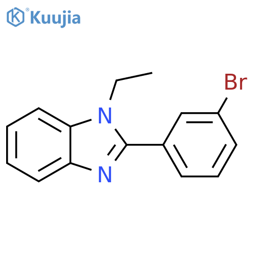 2-(3-bromophenyl)-1-ethyl-1H-1,3-benzodiazole structure
