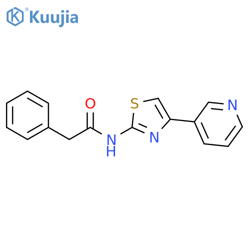 2-phenyl-N-[4-(pyridin-3-yl)-1,3-thiazol-2-yl]acetamide structure