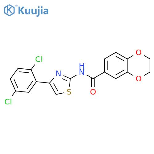 N-4-(2,5-dichlorophenyl)-1,3-thiazol-2-yl-2,3-dihydro-1,4-benzodioxine-6-carboxamide structure
