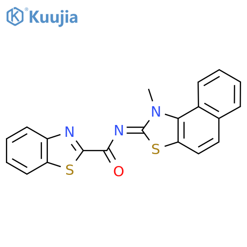 N-(2Z)-1-methyl-1H,2H-naphtho1,2-d1,3thiazol-2-ylidene-1,3-benzothiazole-2-carboxamide structure