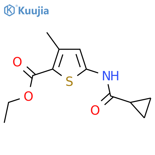 ethyl 5-cyclopropaneamido-3-methylthiophene-2-carboxylate structure