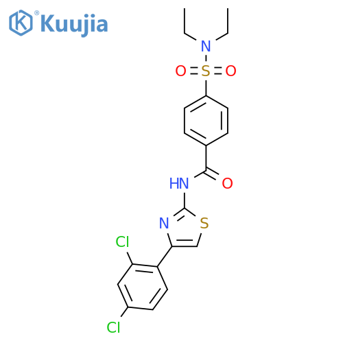 N-4-(2,4-dichlorophenyl)-1,3-thiazol-2-yl-4-(diethylsulfamoyl)benzamide structure
