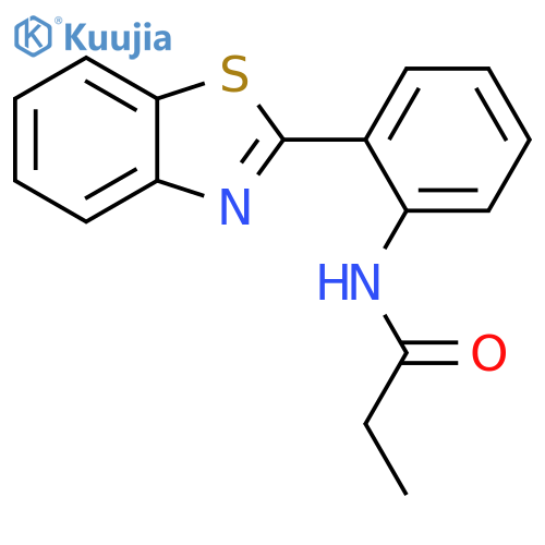 N-[2-(1,3-benzothiazol-2-yl)phenyl]propanamide structure