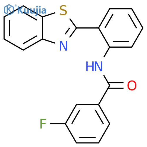 N-2-(1,3-benzothiazol-2-yl)phenyl-3-fluorobenzamide structure