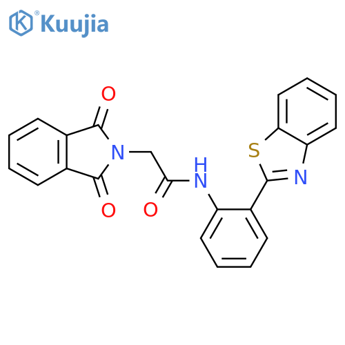N-2-(1,3-benzothiazol-2-yl)phenyl-2-(1,3-dioxo-2,3-dihydro-1H-isoindol-2-yl)acetamide structure