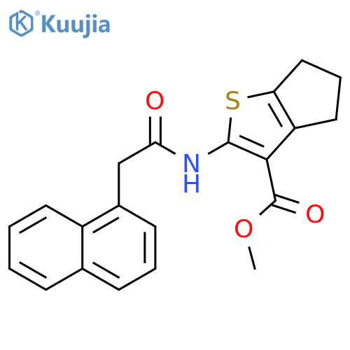 methyl 2-[2-(naphthalen-1-yl)acetamido]-4H,5H,6H-cyclopenta[b]thiophene-3-carboxylate structure