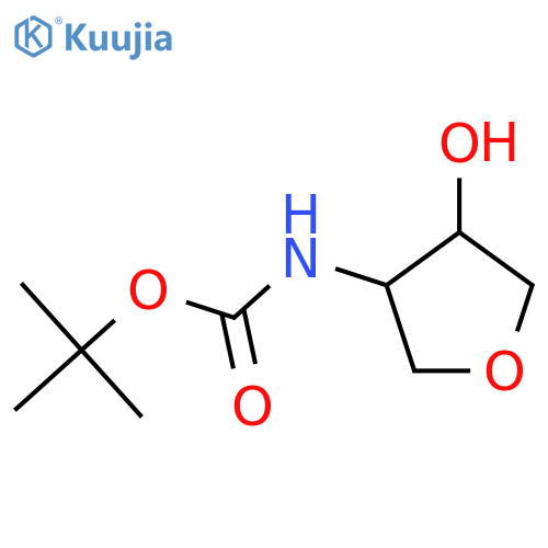 tert-butyl N-(4-hydroxyoxolan-3-yl)carbamate structure
