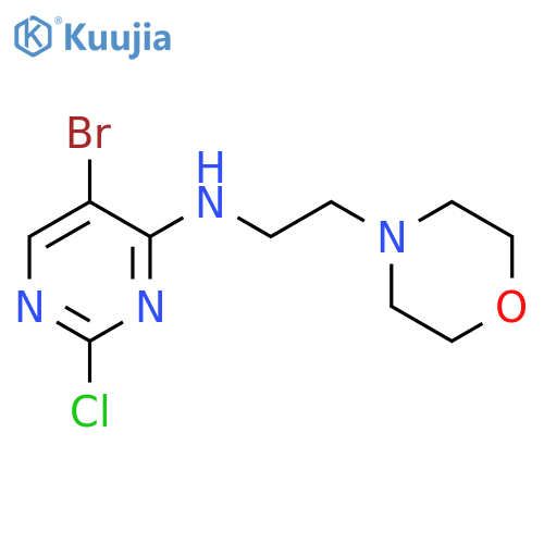 4-Morpholineethanamine, N-(5-bromo-2-chloro-4-pyrimidinyl)- structure