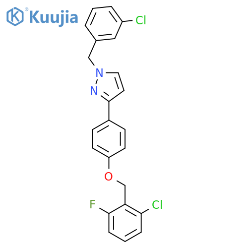 1-(3-chlorobenzyl)-3-{4-[(2-chloro-6-fluorobenzyl)oxy]phenyl}-1H-pyrazole structure