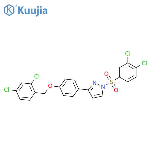2,4-DICHLOROBENZYL 4-(1-[(3,4-DICHLOROPHENYL)SULFONYL]-1H-PYRAZOL-3-YL)PHENYL ETHER structure
