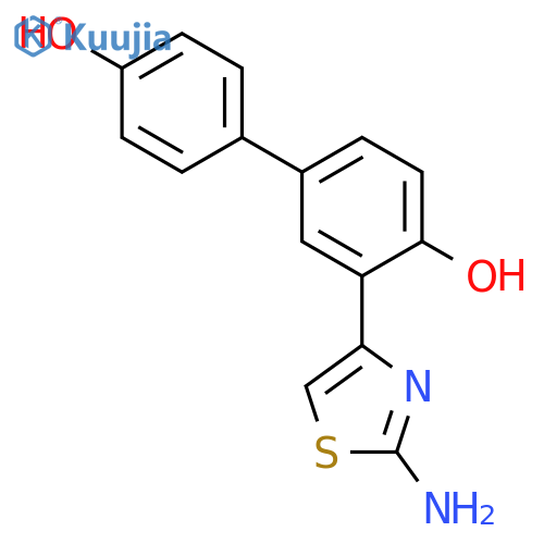 [1,1'-BIPHENYL]-4,4'-DIOL, 3-(2-AMINO-4-THIAZOLYL)- structure