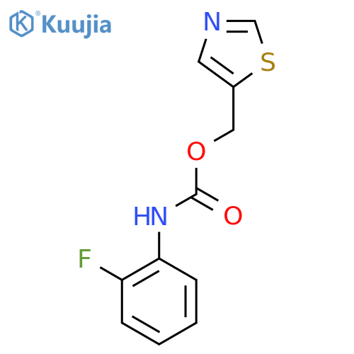 1,3-thiazol-5-ylmethyl N-(2-fluorophenyl)carbamate structure