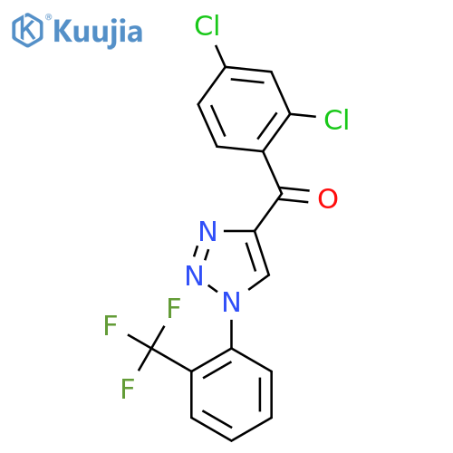 (2,4-dichlorophenyl){1-[2-(trifluoromethyl)phenyl]-1H-1,2,3-triazol-4-yl}methanone structure