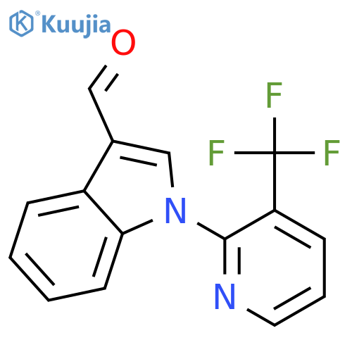 1-3-(Trifluoromethyl)-2-pyridinyl-1H-indole-3-carbaldehyde structure