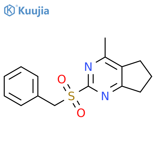 2-(Benzylsulfonyl)-4-methyl-6,7-dihydro-5H-cyclopenta(d)pyrimidine structure