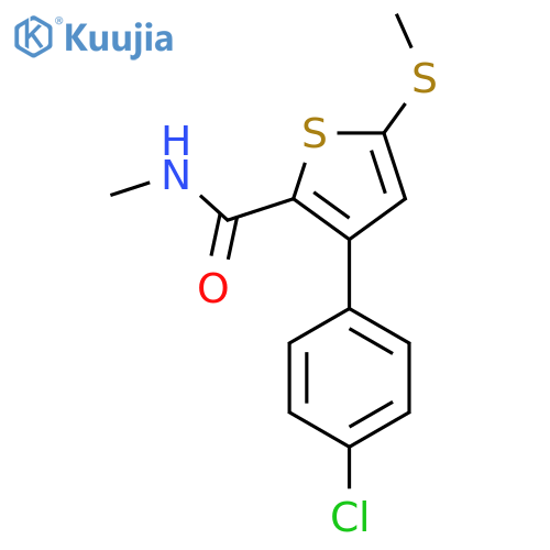 3-(4-chlorophenyl)-N-methyl-5-(methylsulfanyl)-2-thiophenecarboxamide structure