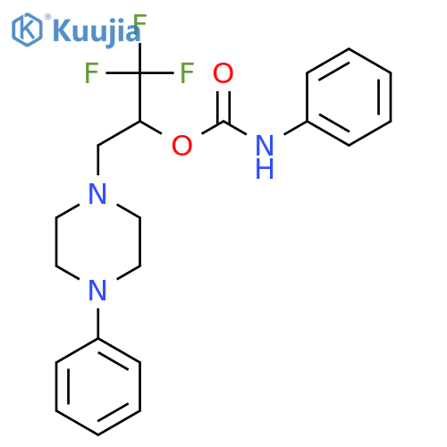 2,2,2-trifluoro-1-[(4-phenylpiperazino)methyl]ethyl N-phenylcarbamate structure