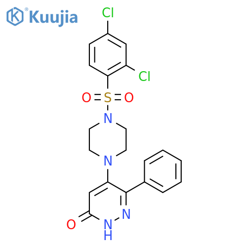 5-{4-[(2,4-dichlorophenyl)sulfonyl]piperazino}-6-phenyl-3(2H)-pyridazinone structure