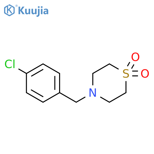 4-(4-chlorophenyl)methyl-1lambda6-thiomorpholine-1,1-dione structure