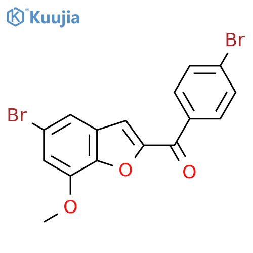 (5-BROMO-7-METHOXY-1-BENZOFURAN-2-YL)(4-BROMOPHENYL)METHANONE structure