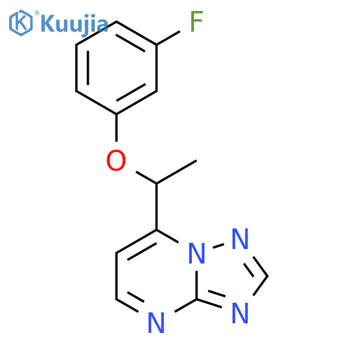 7-[1-(3-Fluorophenoxy)ethyl]-[1,2,4]triazolo[1,5-a]pyrimidine structure