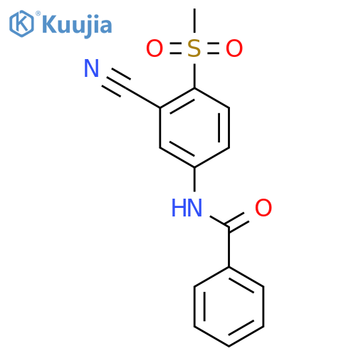 N-[3-CYANO-4-(METHYLSULFONYL)PHENYL]BENZENECARBOXAMIDE structure