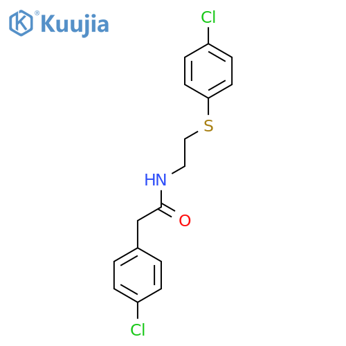 2-(4-Chlorophenyl)-N-{2-[(4-chlorophenyl)sulfanyl]ethyl}acetamide structure