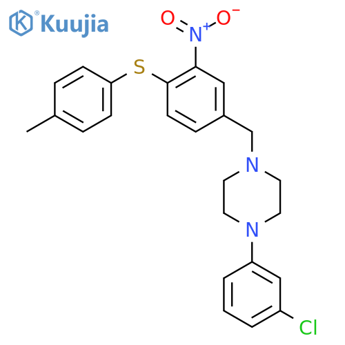 1-(3-CHLOROPHENYL)-4-(4-[(4-METHYLPHENYL)SULFANYL]-3-NITROBENZYL)PIPERAZINE structure