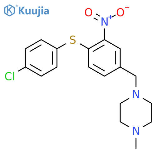 1-{4-[(4-Chlorophenyl)sulfanyl]-3-nitrobenzyl}-4-methylpiperazine structure