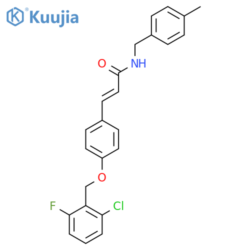 (E)-3-(4-[(2-CHLORO-6-FLUOROBENZYL)OXY]PHENYL)-N-(4-METHYLBENZYL)-2-PROPENAMIDE structure