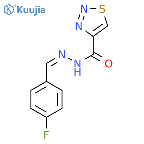N'-(Z)-(4-Fluorophenyl)methylidene-1,2,3-thiadiazole-4-carbohydrazide structure