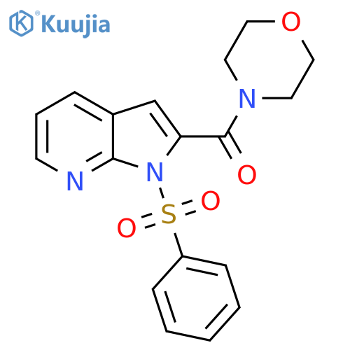 morpholino[1-(phenylsulfonyl)-1H-pyrrolo[2,3-b]pyridin-2-yl]methanone structure