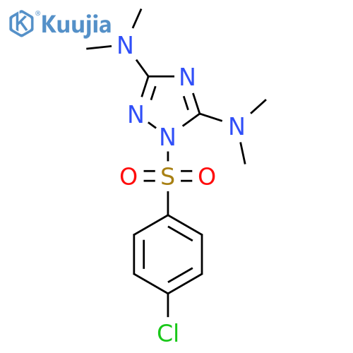 N-[1-[(4-Chlorophenyl)sulfonyl]-3-(dimethylamino)-1H-1,2,4-triazol-5-yl]-N,N-dimethylamine structure