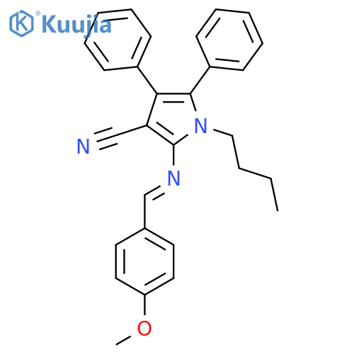 1-BUTYL-2-([(E)-(4-METHOXYPHENYL)METHYLIDENE]AMINO)-4,5-DIPHENYL-1H-PYRROLE-3-CARBONITRILE structure