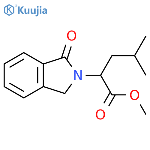 methyl 4-methyl-2-(1-oxo-1,3-dihydro-2H-isoindol-2-yl)pentanoate structure