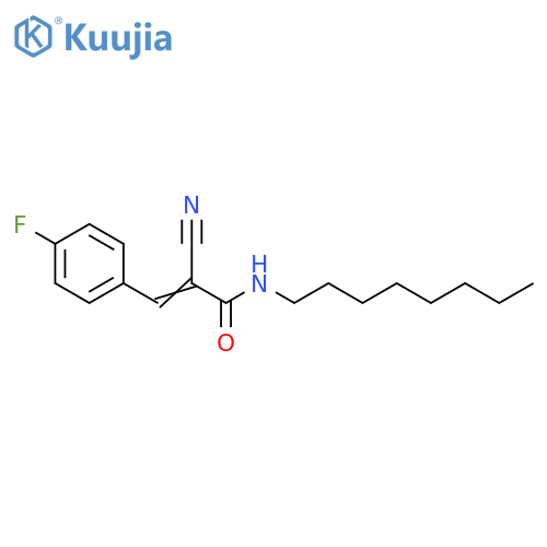 2-Cyano-3-(4-fluorophenyl)-N-octyl-2-propenamide structure