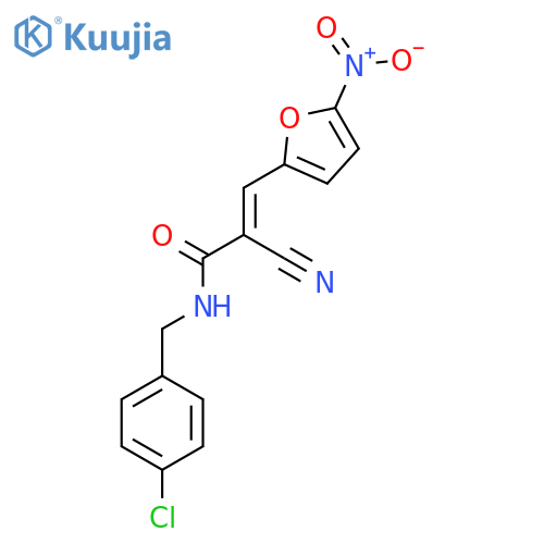 N-[(4-chlorophenyl)methyl]-2-cyano-3-(5-nitrofuran-2-yl)prop-2-enamide structure