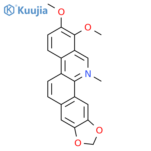 1,2-Dimethoxy-12-methyl-1,3dioxolo-4',5':4,5benzo1,2-cphenanthridin-12-ium structure