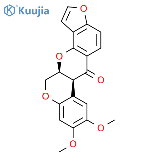 [1]Benzopyrano[3,4-b]furo[2,3-h][1]benzopyran-6(6aH)-one,12,12a-dihydro-8,9-dimethoxy-, (6aS,12aS)- structure