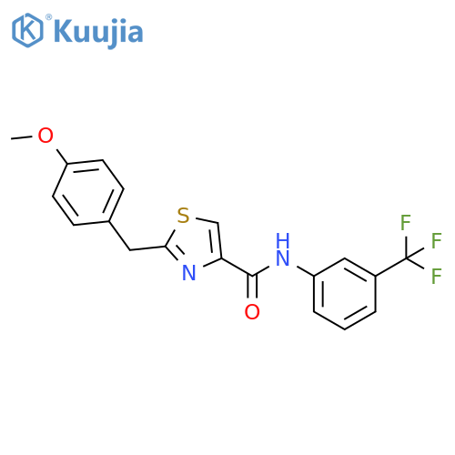 2-[(4-Methoxyphenyl)methyl]-N-[3-(trifluoromethyl)phenyl]-1,3-thiazole-4-carboxamide structure