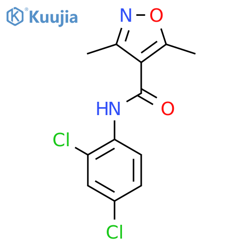 N-(2,4-dichlorophenyl)-3,5-dimethyl-1,2-oxazole-4-carboxamide structure