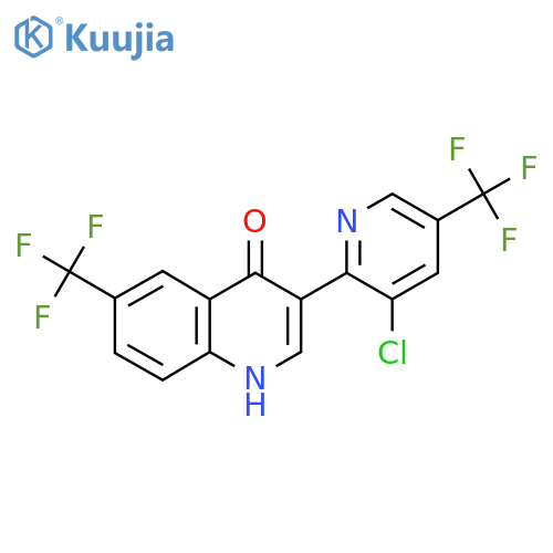 3-[3-chloro-5-(trifluoromethyl)-2-pyridinyl]-6-(trifluoromethyl)-4(1H)-quinolinone structure